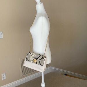 Ted Baker Cream and Snake Print Shoulder Bag